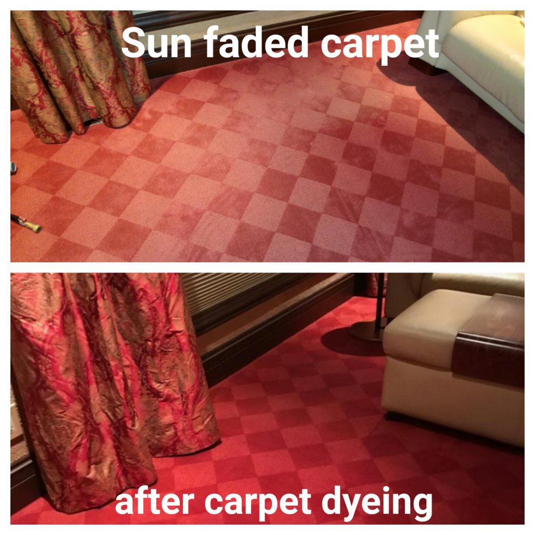 Sun faded carpet